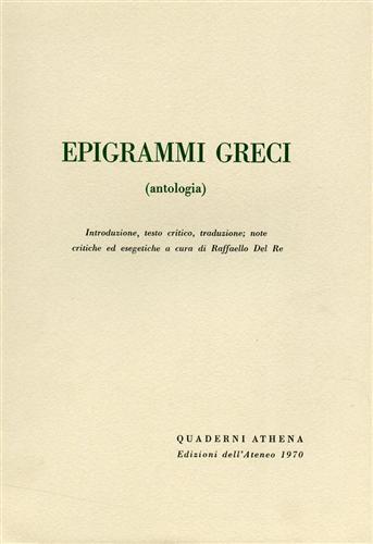 Epigrammi greci. ( Antologia ) - copertina