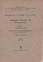 Mitteilungen aus der Freiburger Papyrussammlung. Vol. III: Juristische Urkunden der Ptolemaerzeit