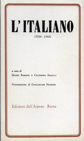 L' italiano ( 1926 - 1942 ) - copertina