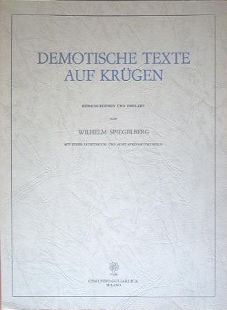 Demotische Texte auf Kruegen - Wilhelm Spiegelberg - copertina