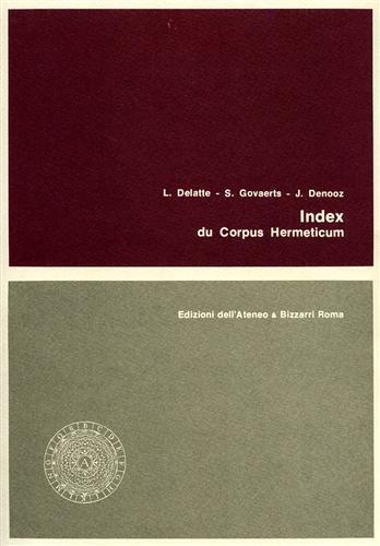 Index du Corpus Hermeticum. Dall'indice: Introduction, Ind - L. Delatte - copertina
