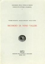Ricordo di Nino Valeri