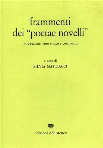 I frammenti dei "Poetae Novelli" - copertina
