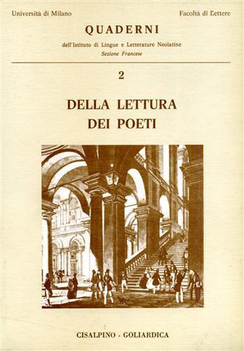 Della lettura dei poeti - Y. Bellenger - copertina