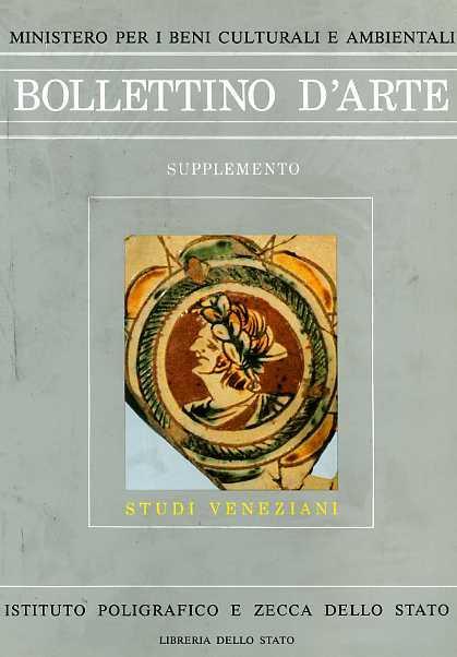Bollettino d'arte. Supplemento: Studi Veneziani. Ricerche di Archivio e di Laboratorio - copertina