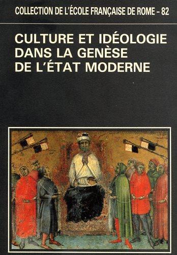 Culture et idéologie dans la genése de l'Etat moderne - copertina