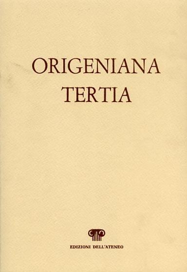 Origeniana tertia - copertina