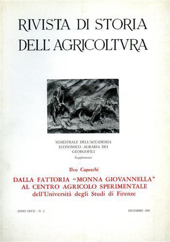 Dalla fattoria " Monna Giovannella" al Centro agricolo sperimentale dell'Università degli Studi di - Ilvo Capecchi - copertina