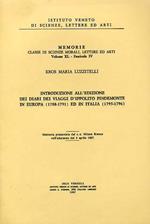 Introduzione all'edizione dei diari dei viaggi d'Ippolito Pindemonte in Europa ( 1788. 1791 ) ed in Italia ( 1795. 1796 )