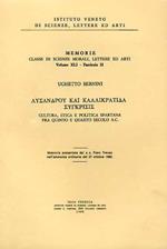 Lysandrou kai Kallikratida synkrisis. Cultura, etica e politica spartana fra V e IV secolo a. C