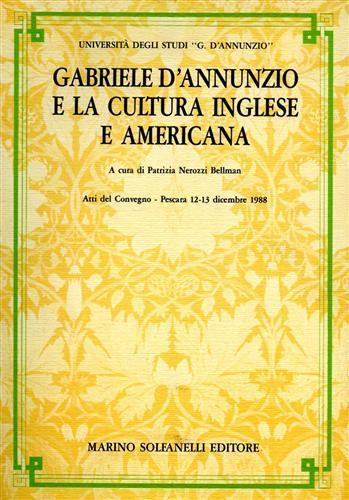 Gabriele D'Annunzio e la cultura inglese e americana - copertina