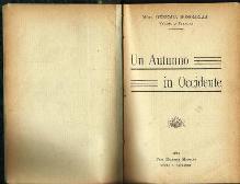 Un autunno in occidente - Geremia Bonomelli - copertina