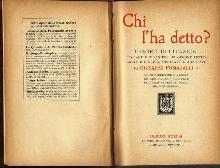 Chi l'ha detto - Giuseppe Fumagalli - copertina