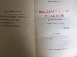 Bellezza e verità delle cose - Antonino Anile - copertina