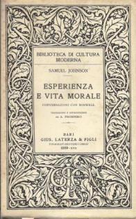 Esperienza e vita morale - Samuel Johnson - copertina