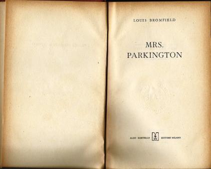 Mrs. Parkington - Louis Bromfield - copertina