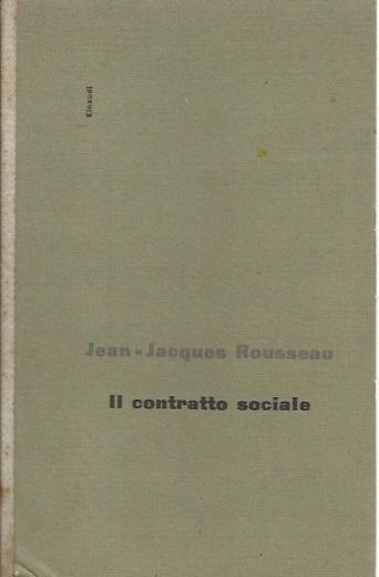 Il contratto sociale - Jean-Jacques Rousseau - copertina