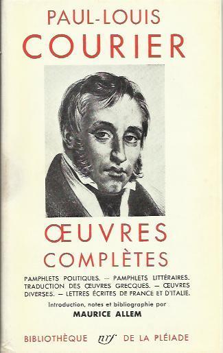 Oeuvres completes - Paul-Louis Courier - copertina