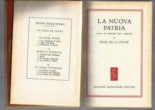 La nuova patria - Mazo De La Roche - copertina