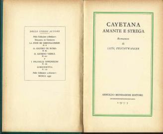 Cayetana amante e strega - Lion Feuchtwanger - copertina