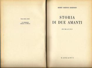 Storia di due amanti - copertina