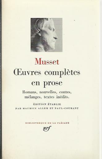 Oeuvres complétes en prose - Alfred de Musset - copertina