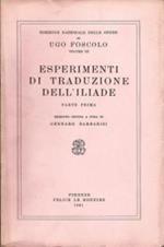 Esperimenti di traduzione dell'Iliade. Parte prima