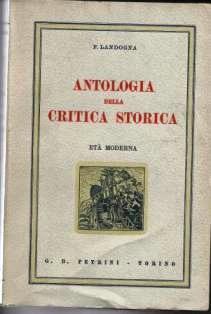 Antologia della critica storica - Franco Landogna - copertina