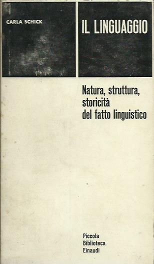 Il Linguaggio - Carla Schick - copertina