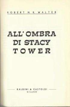 All'ombra di Stacy Tower - copertina