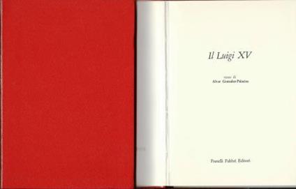Il Luigi XV - Alvar Gonzáles-Palacios - copertina