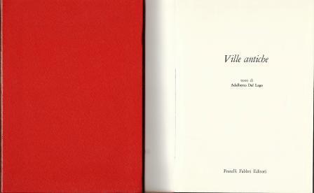 Ville antiche - Adalberto Dal Lago - copertina