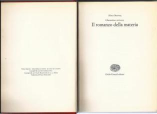 Il romanzo della materia - Albert Ducrocq - copertina