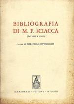 Bibliografia di M.F.Sciacca