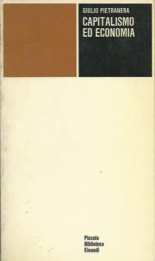 Capitalismo ed economia - Giulio Pietranera - copertina