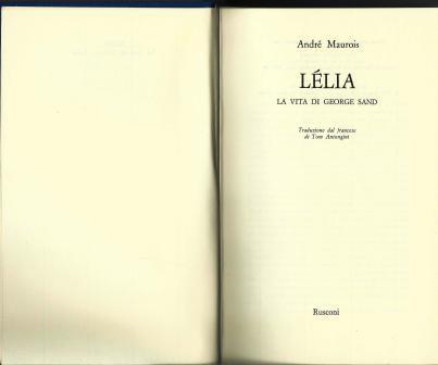 Lelia - André Maurois - copertina
