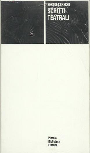Scritti teatrali - Bertolt Brecht - copertina
