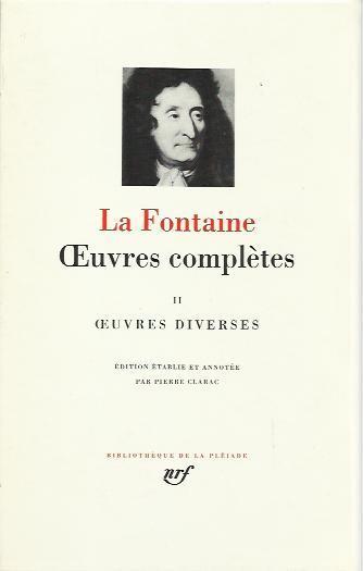 Oeuvres complétes Volume Secondo - Jean de La Fontaine - copertina