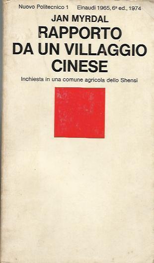 Rapporto da un villaggio cinese - Jan Myrdal - copertina