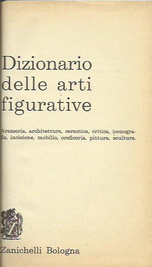 Dizionario Delle Arti Figurative - copertina