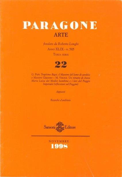 Paragone Arte 585. Terza serie. 22 - Gianni Papi - copertina