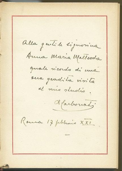 Catalogo Cronologico Delle Acqueforti E Delle Litografie A Cura Di Mino Somenzi. Copia autografata