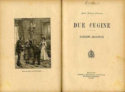 Due cugine: racconto educativo - Anna Vertua Gentile - copertina