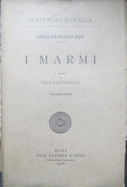 I marmi - Anton F. Doni - copertina