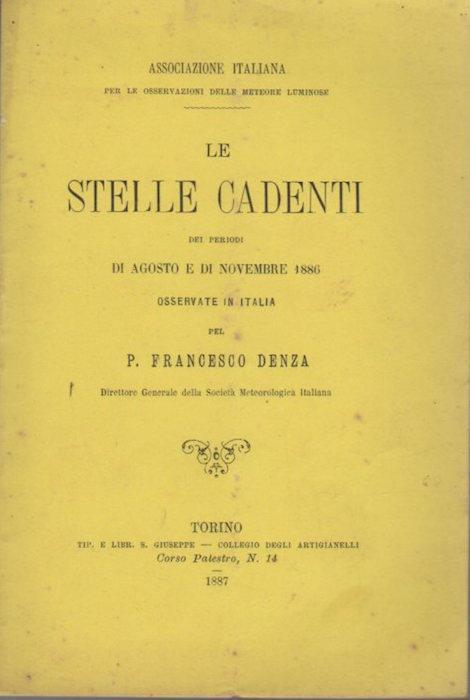 Le stelle cadenti dei periodi di agosto e di novembre 1886 osservate in Italia - Francesco Denza - copertina