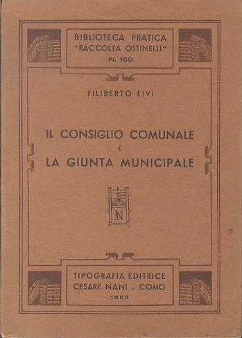 Il consiglio comunale e la giunta municipale - Filiberto Livi - copertina