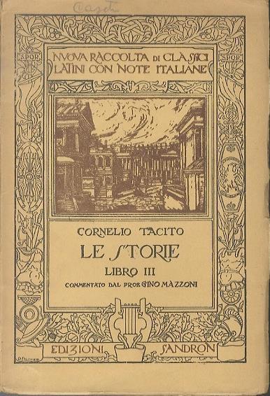 Le storie: Libro III - P. Cornelio Tacito - copertina