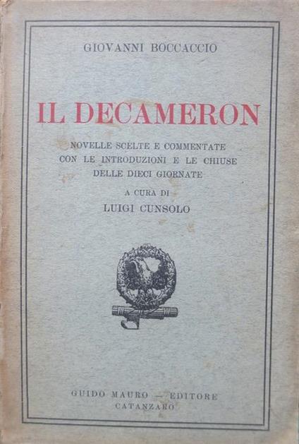 Il Decameron: novelle scelte e commentate - copertina