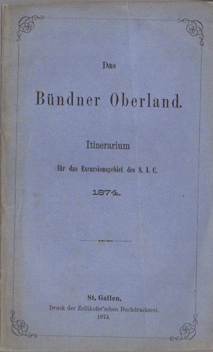 Das Bündner Oberland - copertina