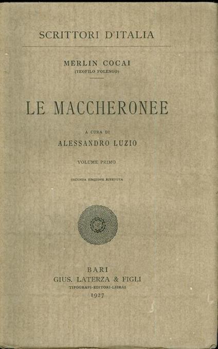 Le maccheronee - Merlin Cocai - copertina